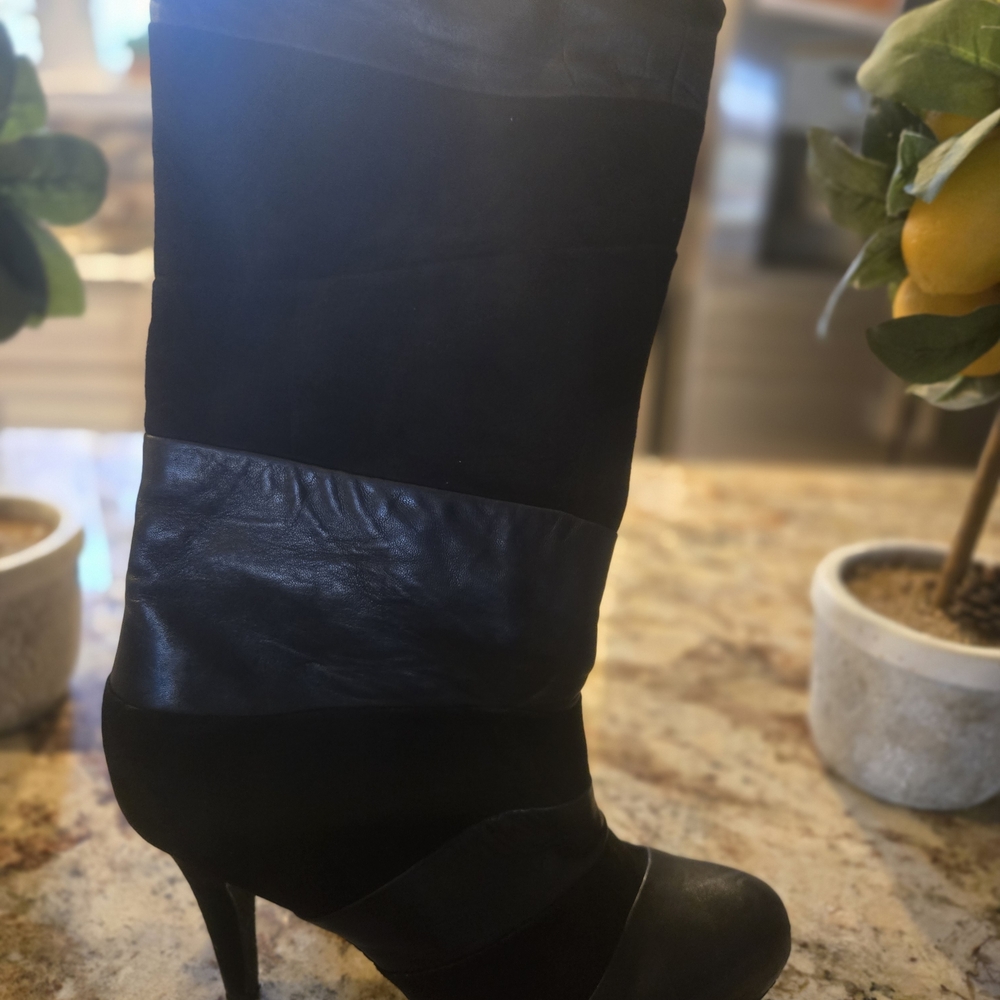 Chic Black Heeled Boots for Women